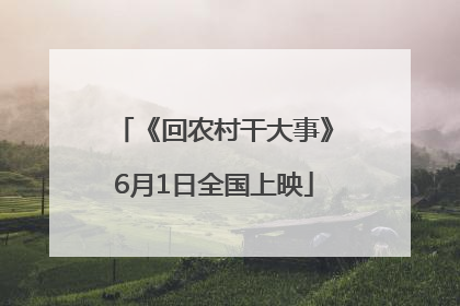 《回农村干大事》6月1日全国上映